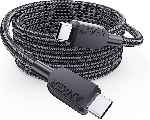 Anker USB C to USB C Cable (6FT),240W Type-C Fast Charging Cord for iPhone 17/16 Series,MacBook Pro 2020,iPad Air 4 and More (Black) 6ft Black 1