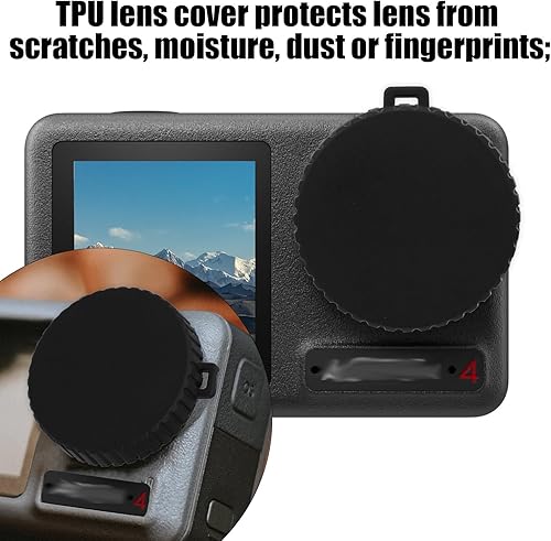 Miniatura 3 de 6 protectores de pantalla para Dji Osmo Action 4, con 2 tapas de lente de dureza 9H, vidrio templado de alta transparencia, accesorios de protección