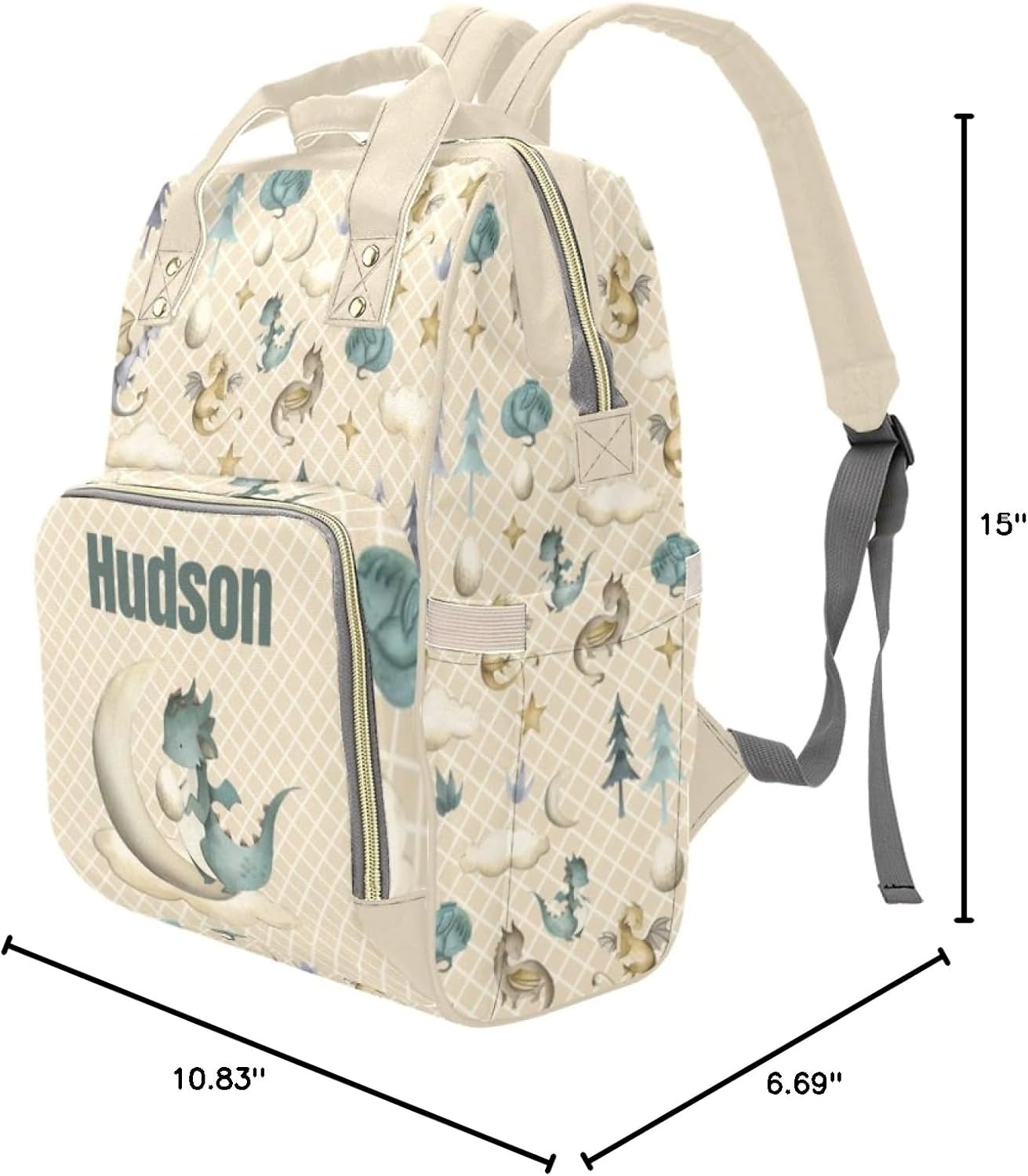 Custom Diaper Bag for baby Customized Dragons Baby Bag Personalized Nursing Bags with Name Custom Name Mommy Daypack Bag Tote Bag Gifts