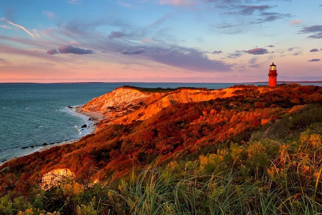 "Gay Head Sunset" Martha's Vineyard Lighthouse Photography Print
