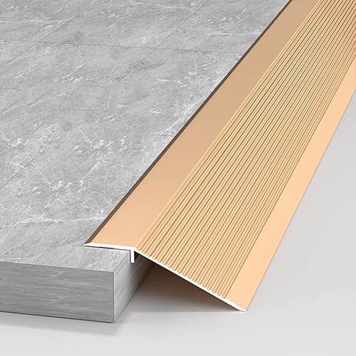 Miniatura 3 de Transition Strips for Vinyl Flooring, Aluminum Door Ramp/Thresholds Reducer Molding with Non Slip Ribbed, Grey Black Silver Gold 36 40 50 60 70 Inch