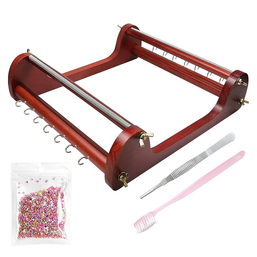 Bead Loom Wooden, Bead Weaving Frame, Loom Beading Wood Frame, Beading Tool, Jewelry Making Tool , DIY Beadwork Necklaces