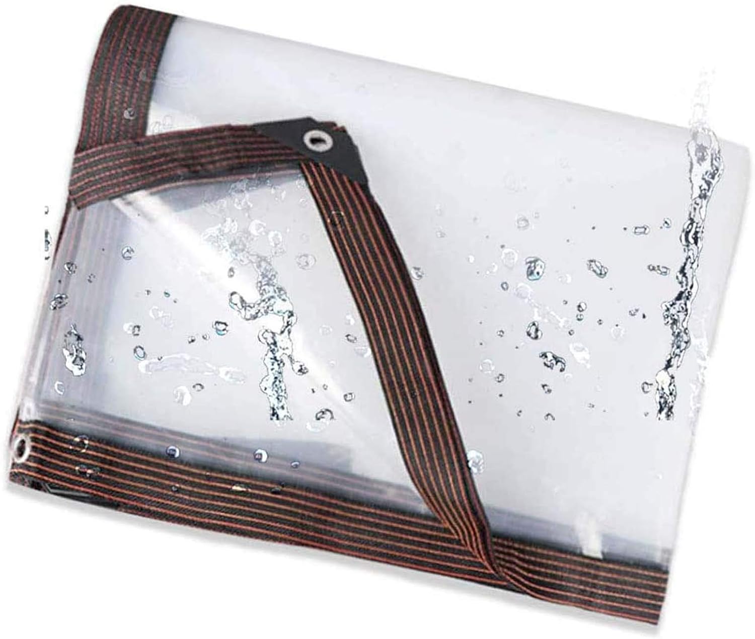 Clear Tarps Heavy Duty Waterproof 7x13 Feet, Transparent Tarp Waterproof with Grommets, Tarpaulin Cover Wat…