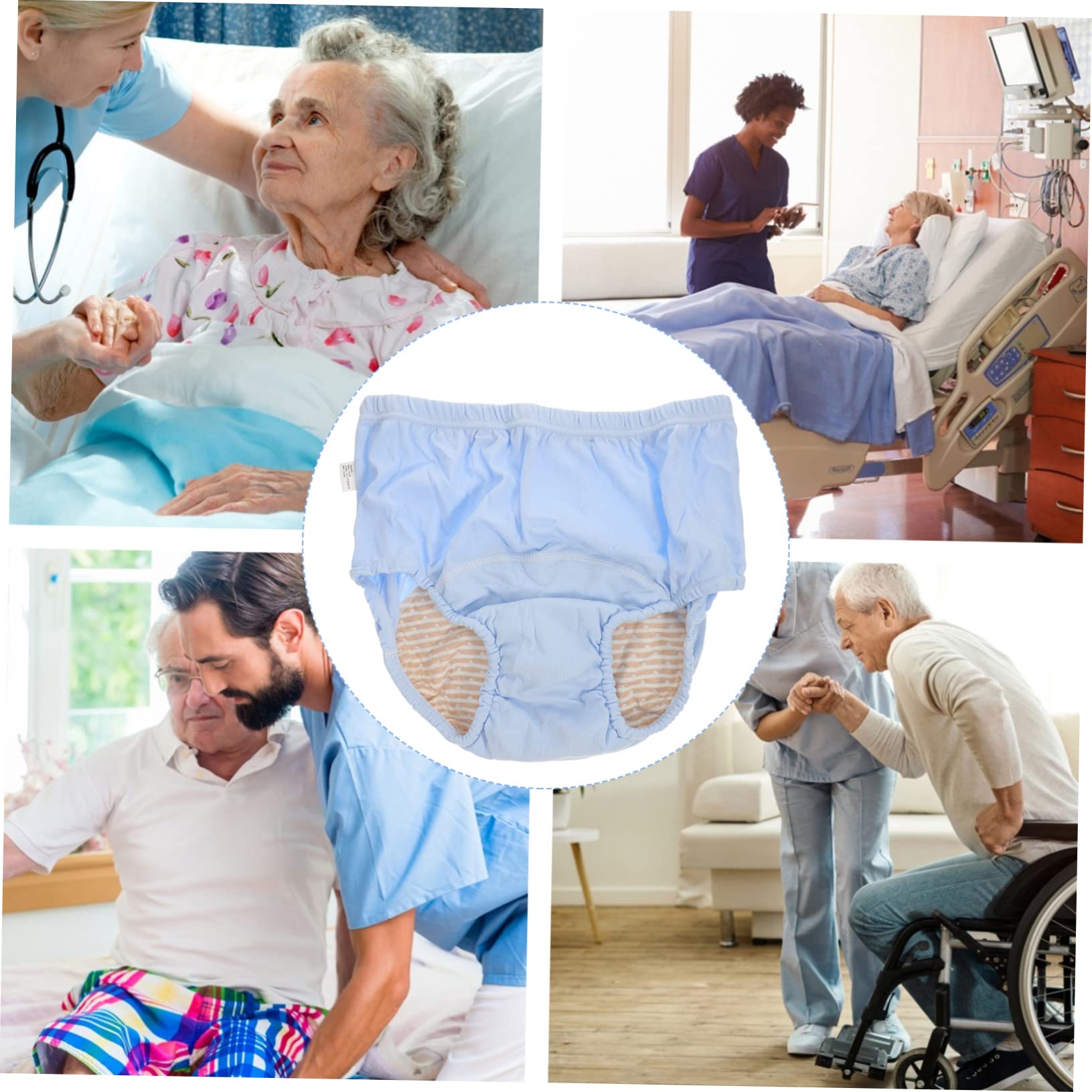 2piezas Para Ropa Interior Transpirable Para Ancianos Bragas De Cuidado Para Adultos Diseño Cómodo y Absorbente