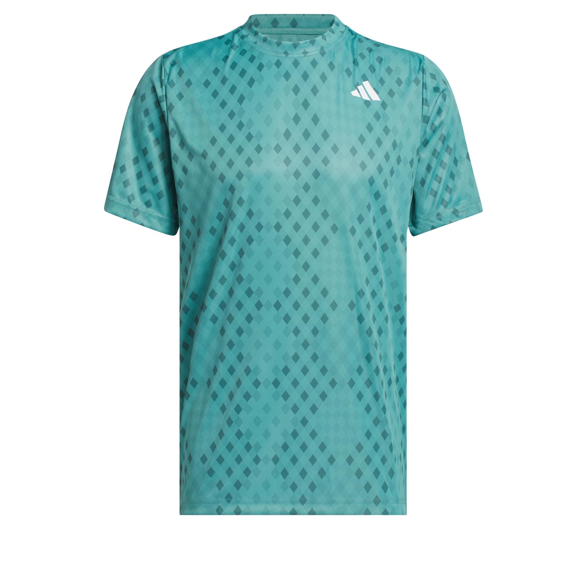 adidas Men's Club Tennis Climacool Graphic T-Shirt, Powder Teal/Preloved Teal, S