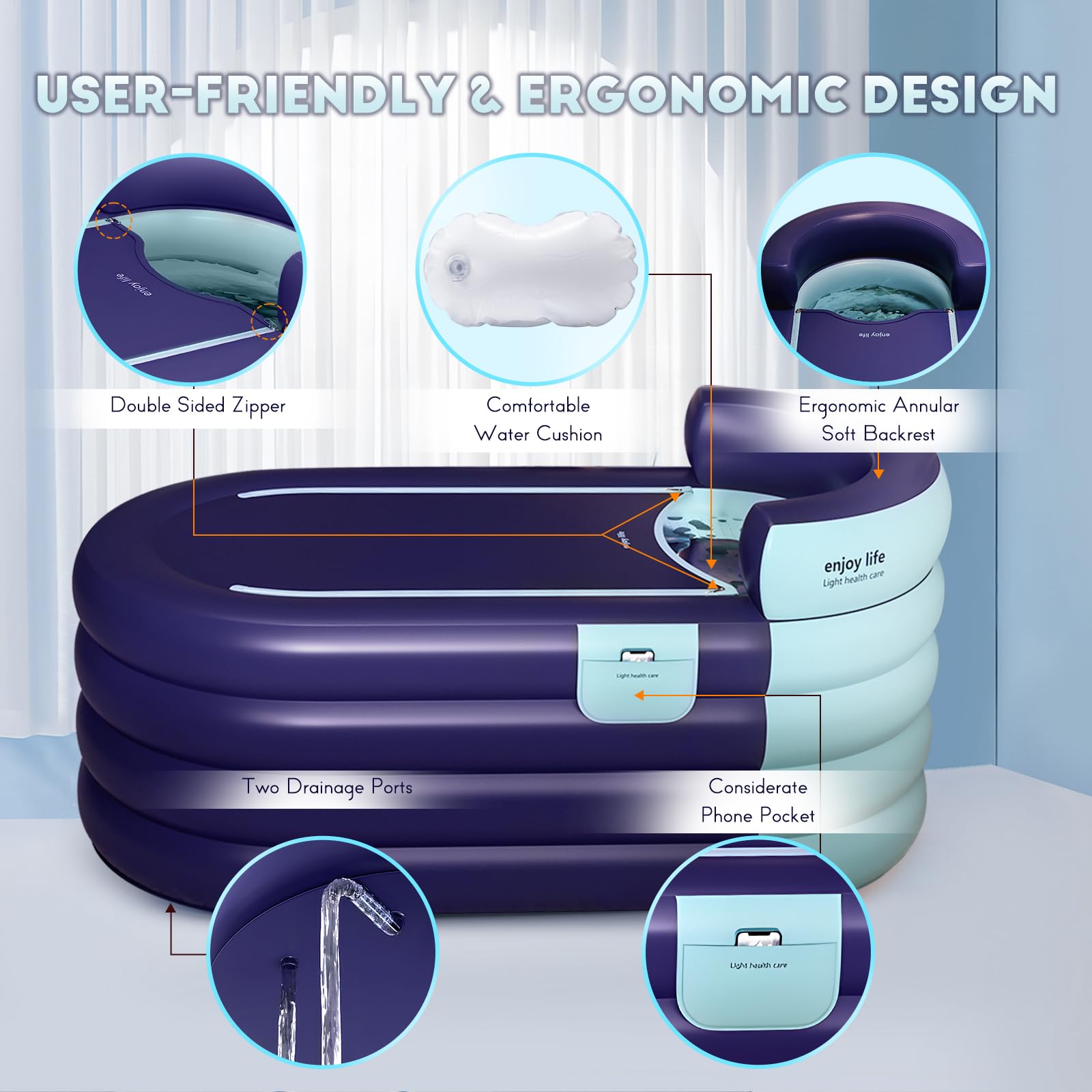 Baño inflable adulto (morado)