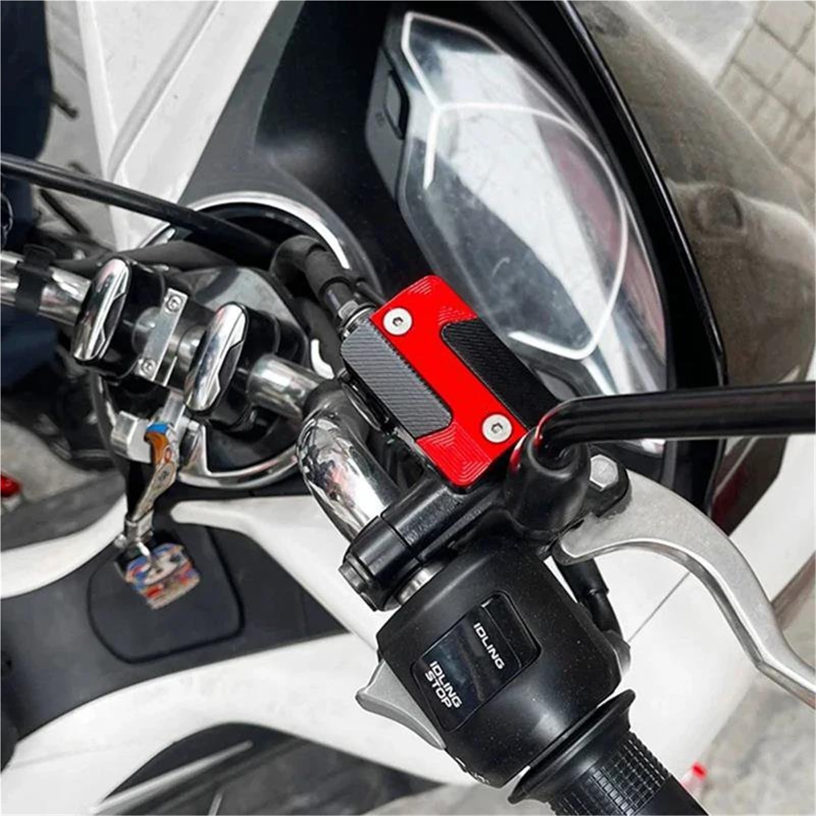 Protettore del serbatoio Moto Di Alluminio CNC Frizione Anteriore Serbatoio Del Liquido Dei Freni Tappo Copertura Per YAMAHA FJR1300 FJR 1300(Black B)