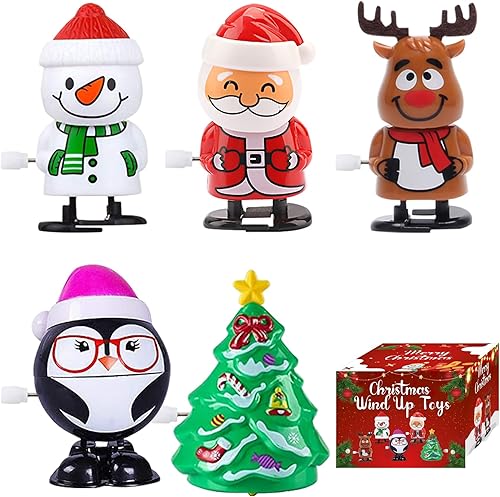 Tepoobea Paquete de 5 juguetes de Navidad para decoración de Navidad, surtido de juguetes para niños, accesorios de suministro de regalos de fiesta