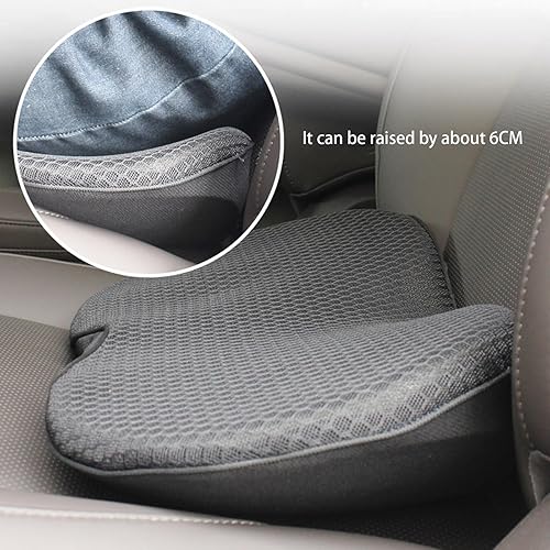 Miniatura 5 de Cojines de asiento de coche para conducir, cojín de espuma viscoelástica para aliviar el dolor para soporte de espalda, almohadilla de asiento de