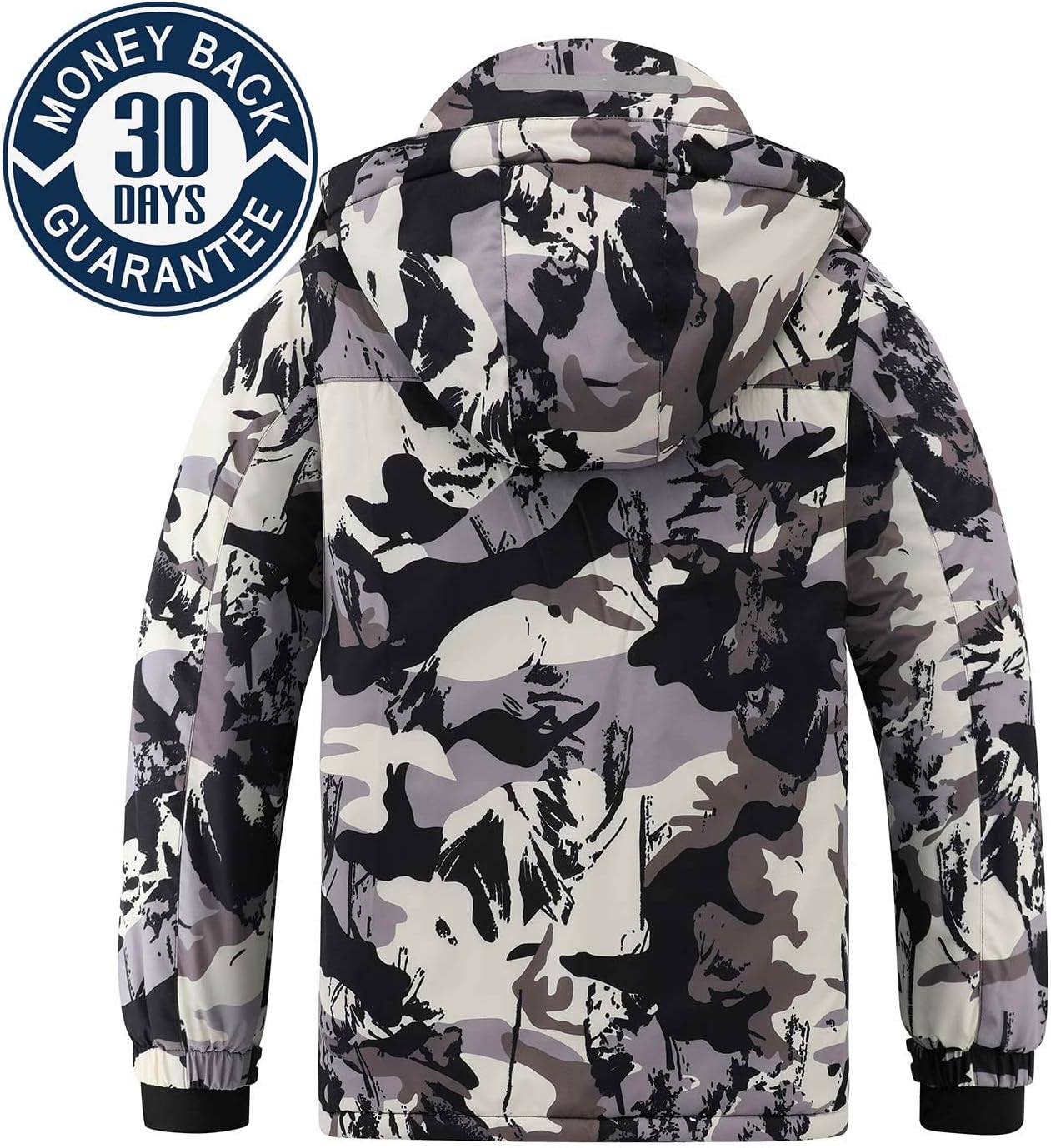 AFILOK Boy's Ski Jacket Waterproof Breathable Kids Fleece Lined Windproof Hooded Snowboard Coats - Image 2