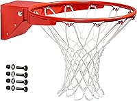 Goalrilla Heavy-Weight Pro-Style Breakaway Basketball Rim - Flex Rim with All-Weather Net, Powder-Coated & Stainless Steel, 5x5 Compatible