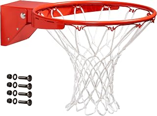 Goalrilla Heavy-Weight Pro-Style Breakaway Basketball Rim - Flex Rim with All-Weather Net, Powder-Coated & Stainless Steel, 5x5 Compatible