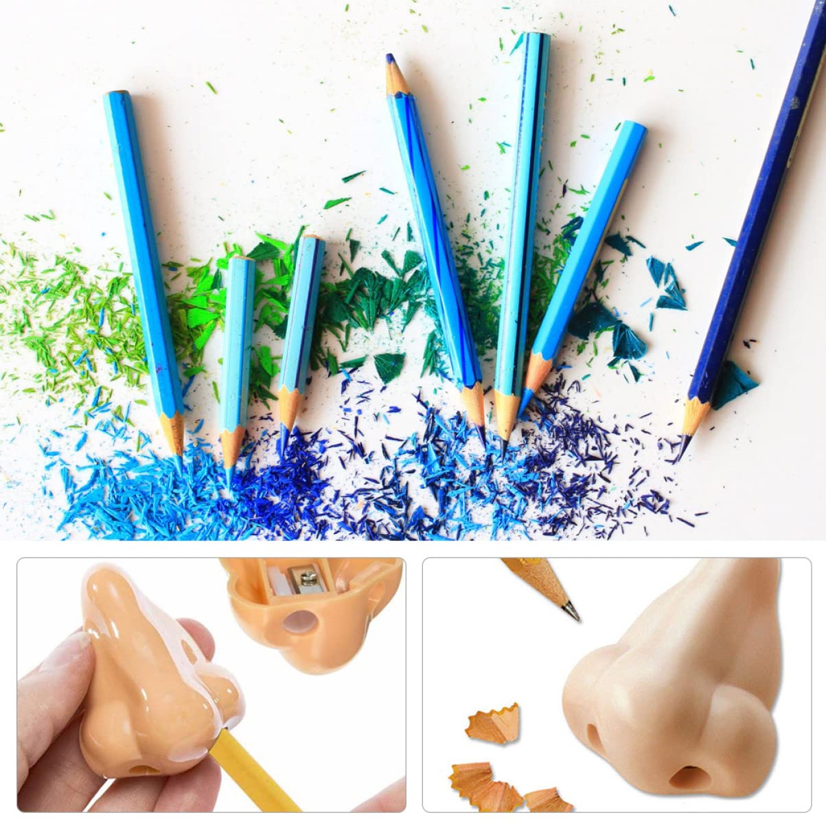 Lurrose 40pezzi Temperamatite Creativi Naso Gadget Per Scuola Per Standard Pratici Per e
