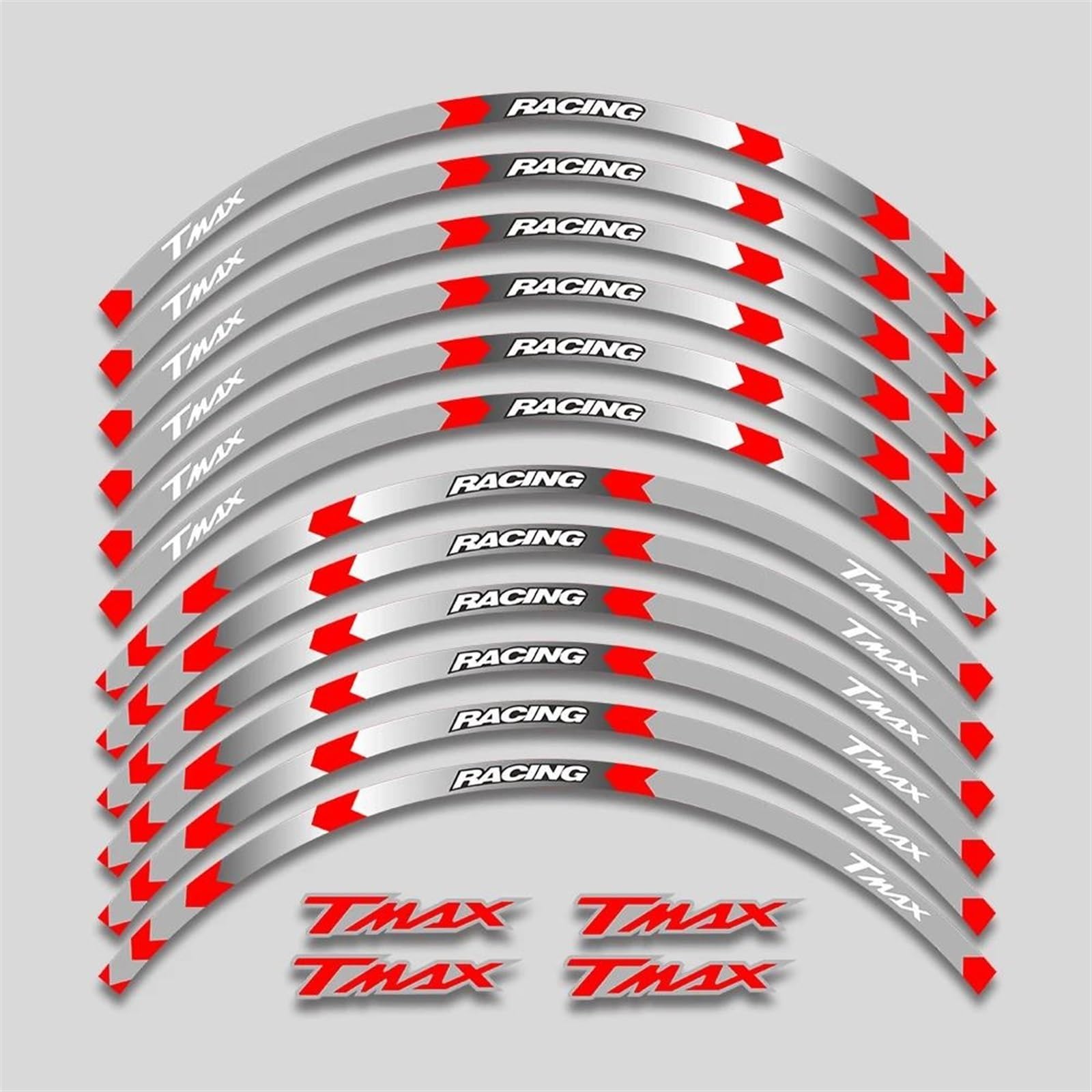 Stickers Motorcycle Stickers Night Reflective Decorative Wheel Rim for Yamaha T MAX500 T-MAX530 XP500 XP530(Style 13)