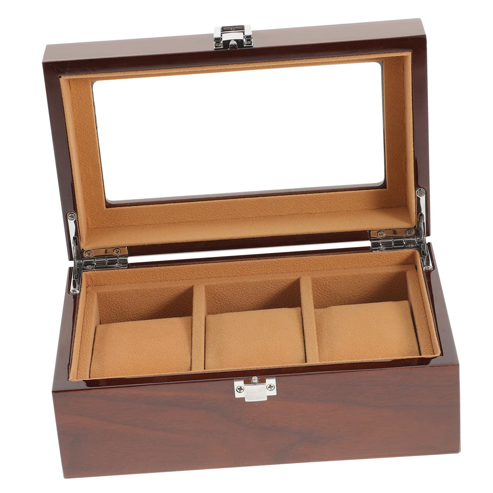 BESPORTBLE Bois Boîte de Rangement pour Montres à 3 Compartiments Marron