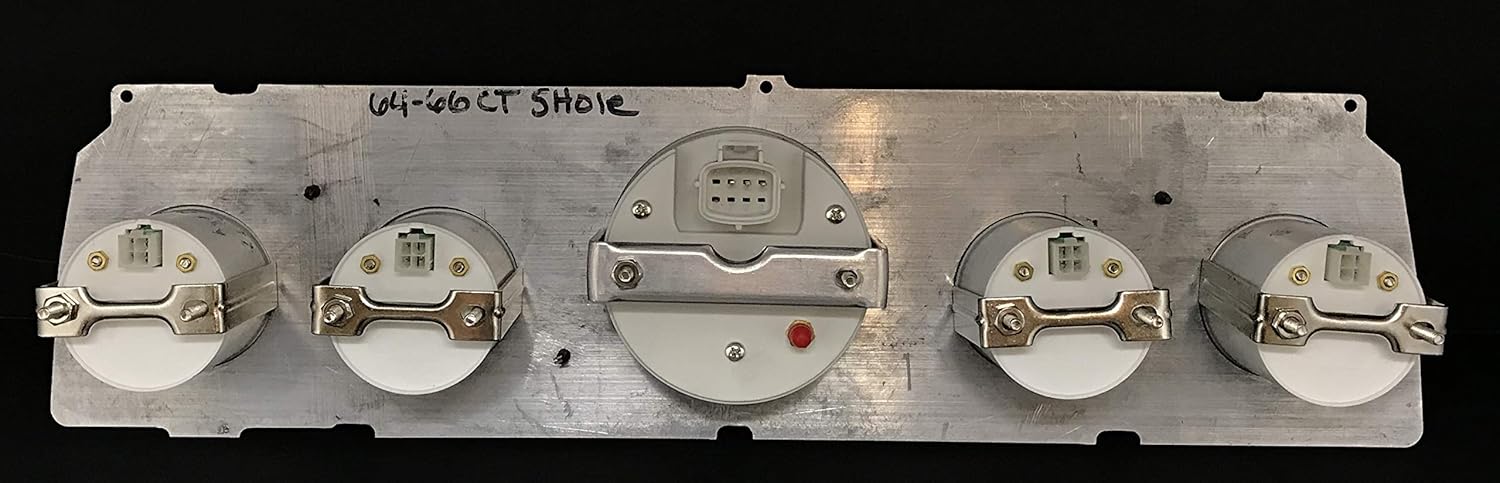 Dolphin Gauges 1964 1965 1966 Chevy Truck 5 GPS Gauge Dash Cluster Panel Set White