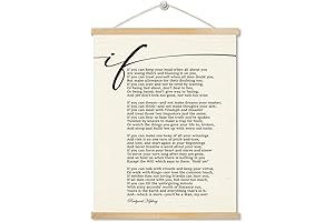 Inspirational Canvas Poster Decor with Rudyard Kipling's If Poem