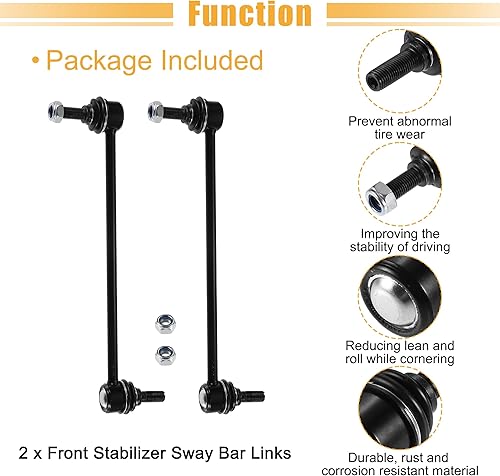 Miniatura 7 de X AUTOHAUX Kit de suspensión de enlace de extremo estabilizador de barra estabilizadora delantera para Buick LaCrosse Regal para Chevrolet Impala