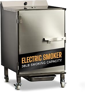 SmokinTex The OG 1400 Pro Electric Smoker: 38lb Stainless Steel Capacity, 700W Insulated, 100-250F Control for BBQ Jerky Turkey
