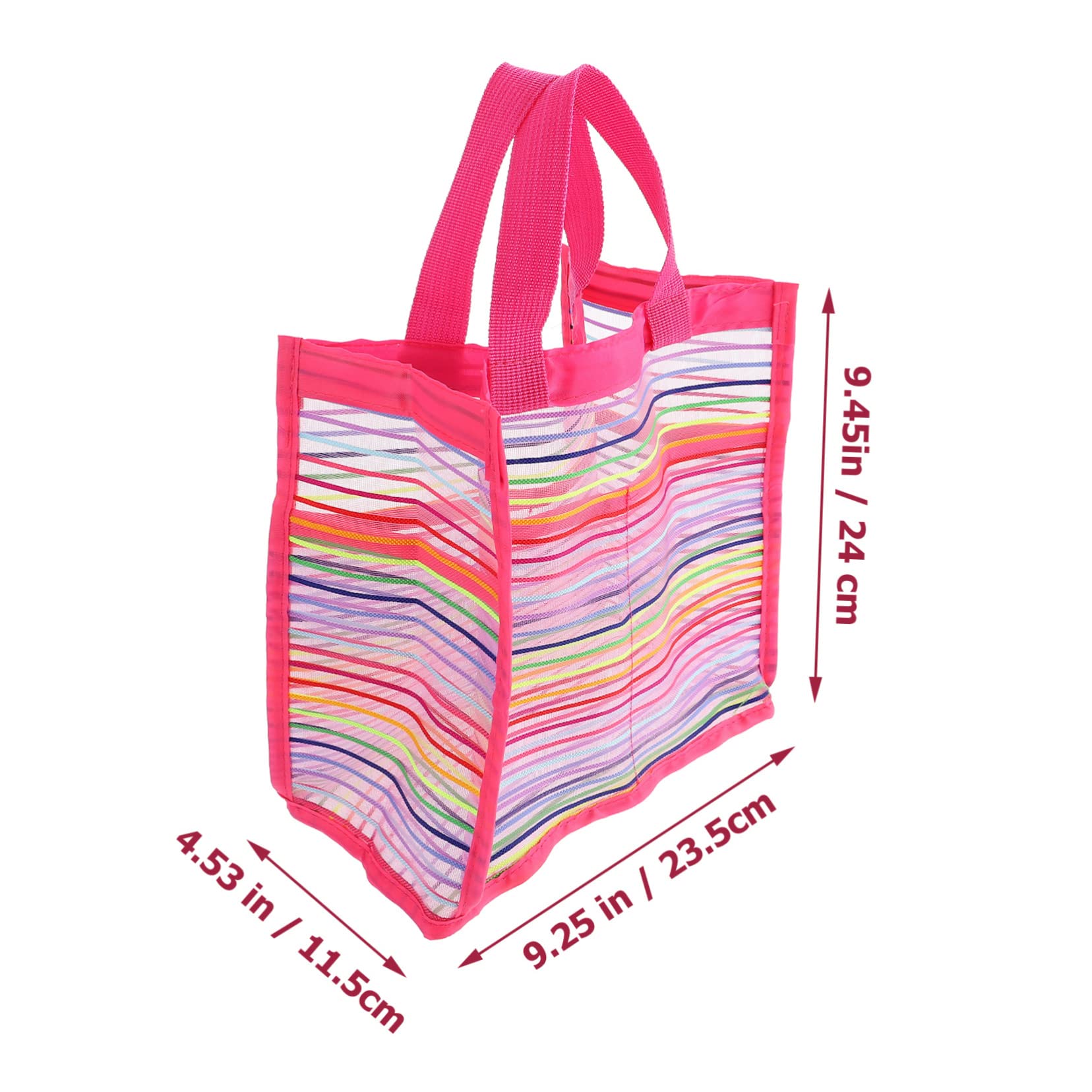 SHERCHPRY 5piezas Bolsa De Playa Infantil De Malla Grande Bolsa De Almacenamiento De Baño para Viajes y Actividades Al Aire