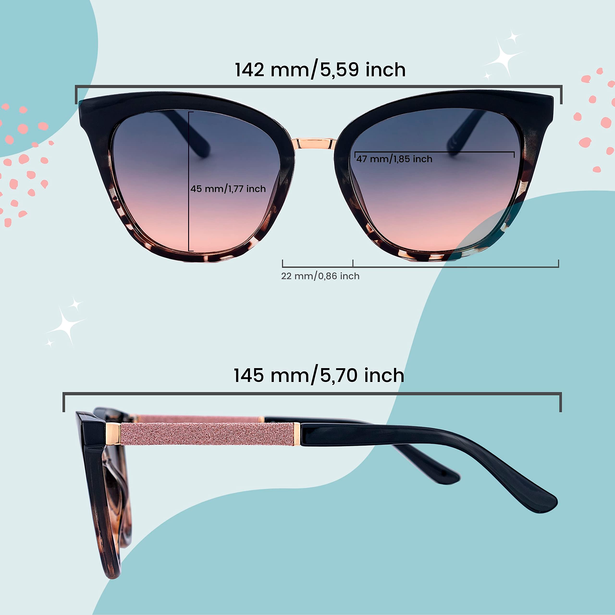 SQUAD Lunettes de soleil Pour Femme Adulte Carré Mode Avec étui à lunettes