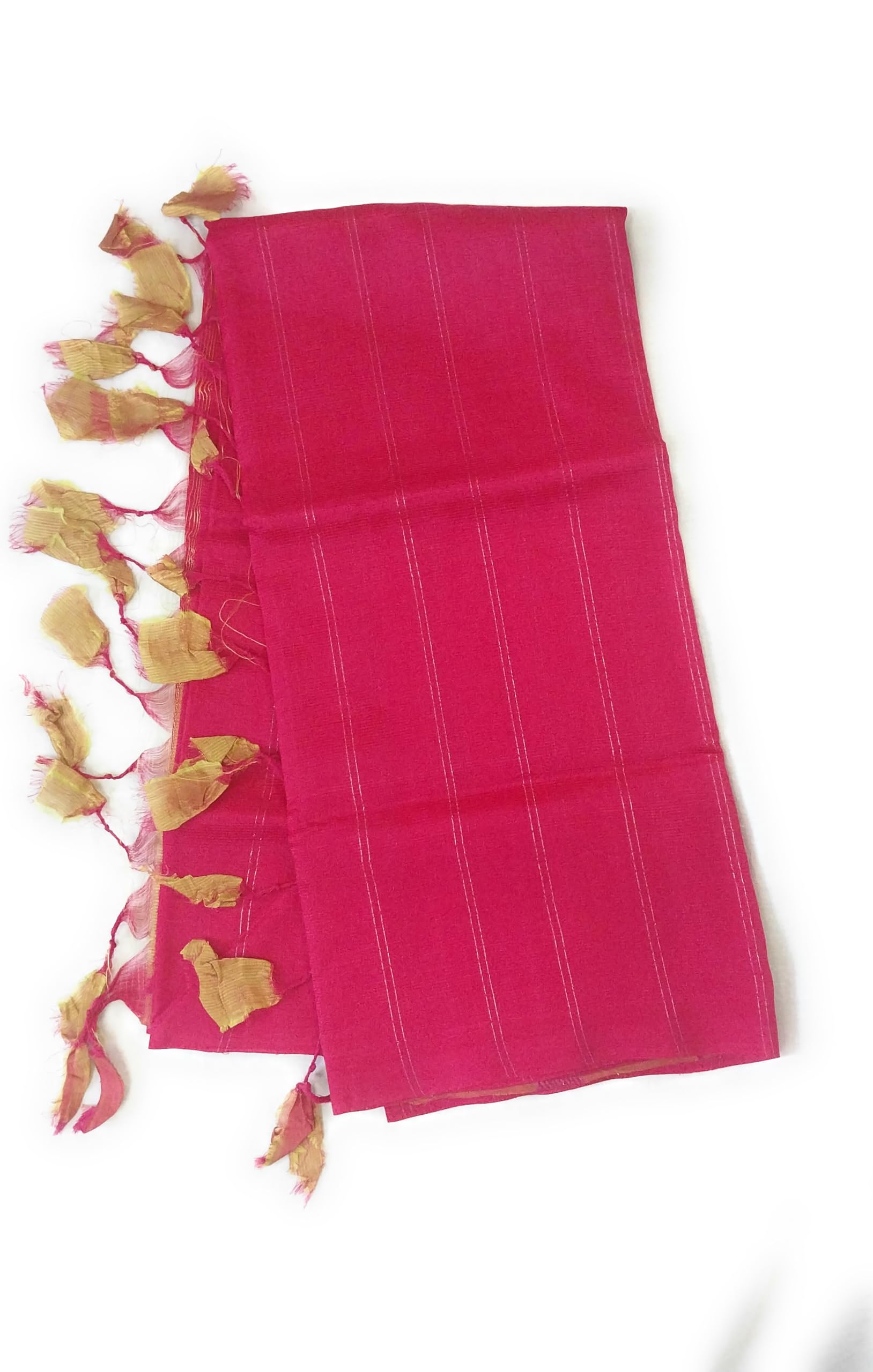 Mangalari pattu,Traditional Pink Silk Saree with silver jaree lines, Elegant Indian Ethnic Wear-image-7