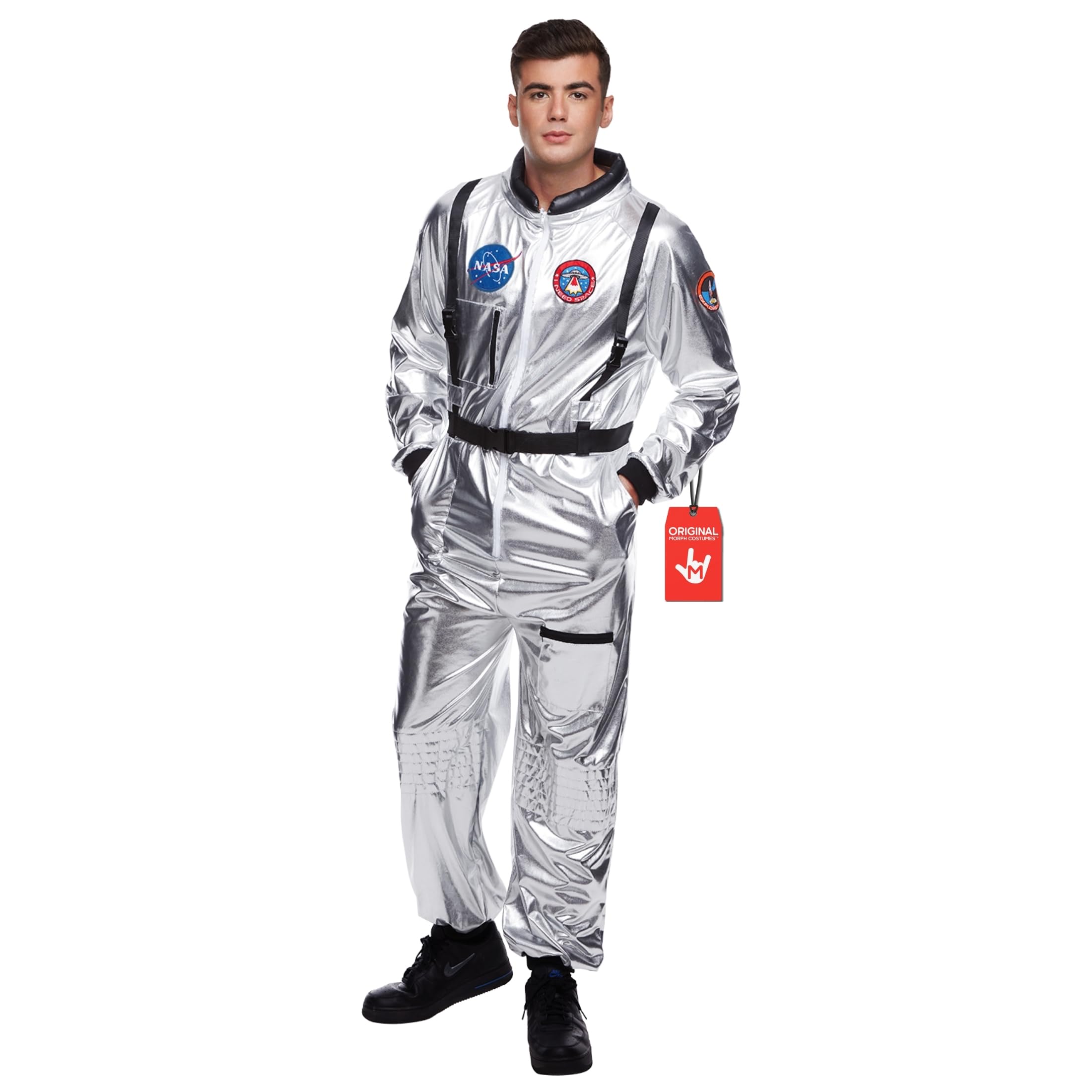 Morph BPA Free Silver Astronaut Costume Adult, Mens Astronaut Costume, Astronaut Costume Men, Spaceman Costume Adult, Space Suit