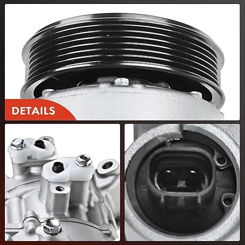 Miniatura 8 de A-Premium Compresor de aire acondicionado de CA con embrague compatible con Lexus ES250 21-23, NX200t 15-17, NX300 18-21, NX300h 2021, RX350 2023 y