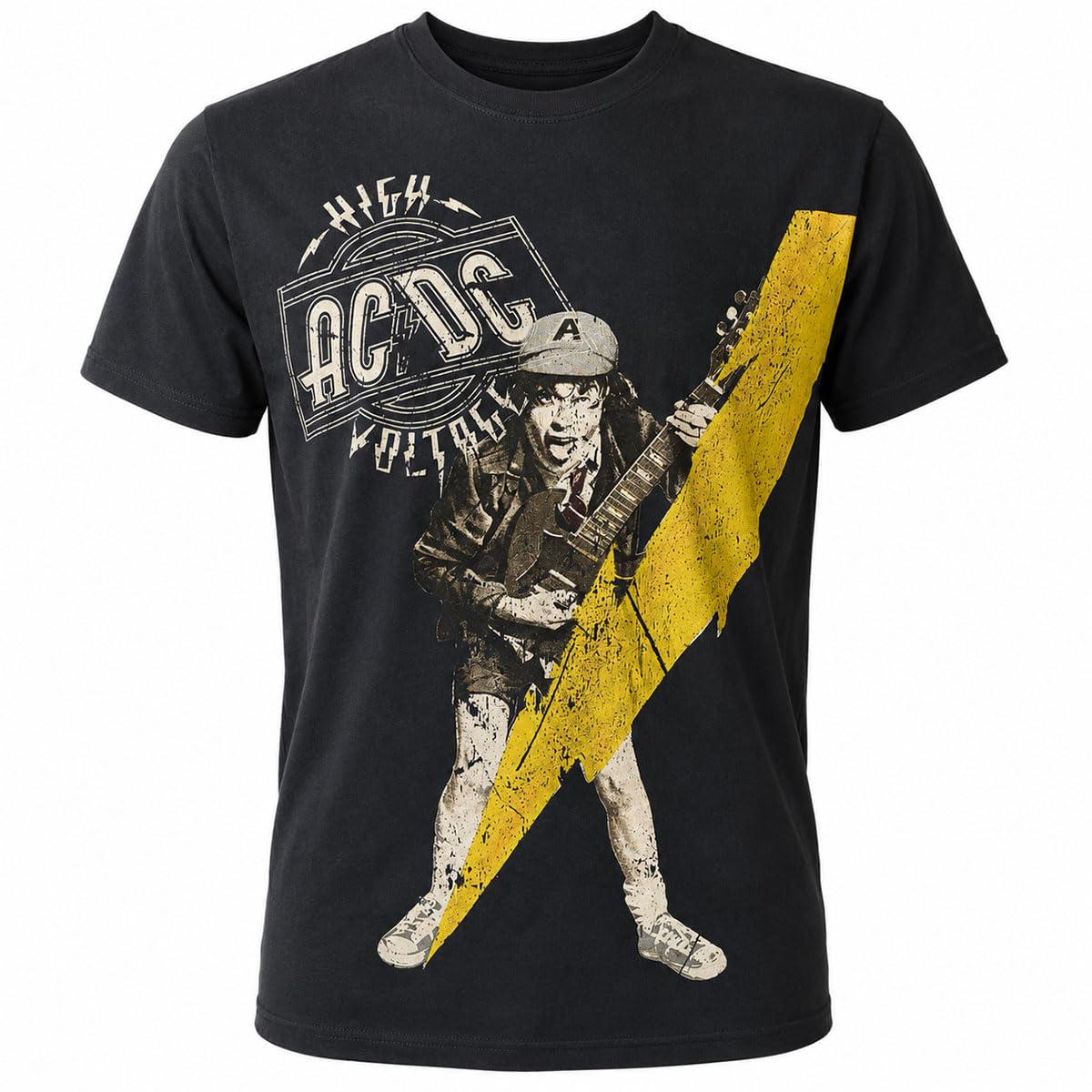 Tee-shirt noir AC-DC taille L en coton pour fan de rock - 3