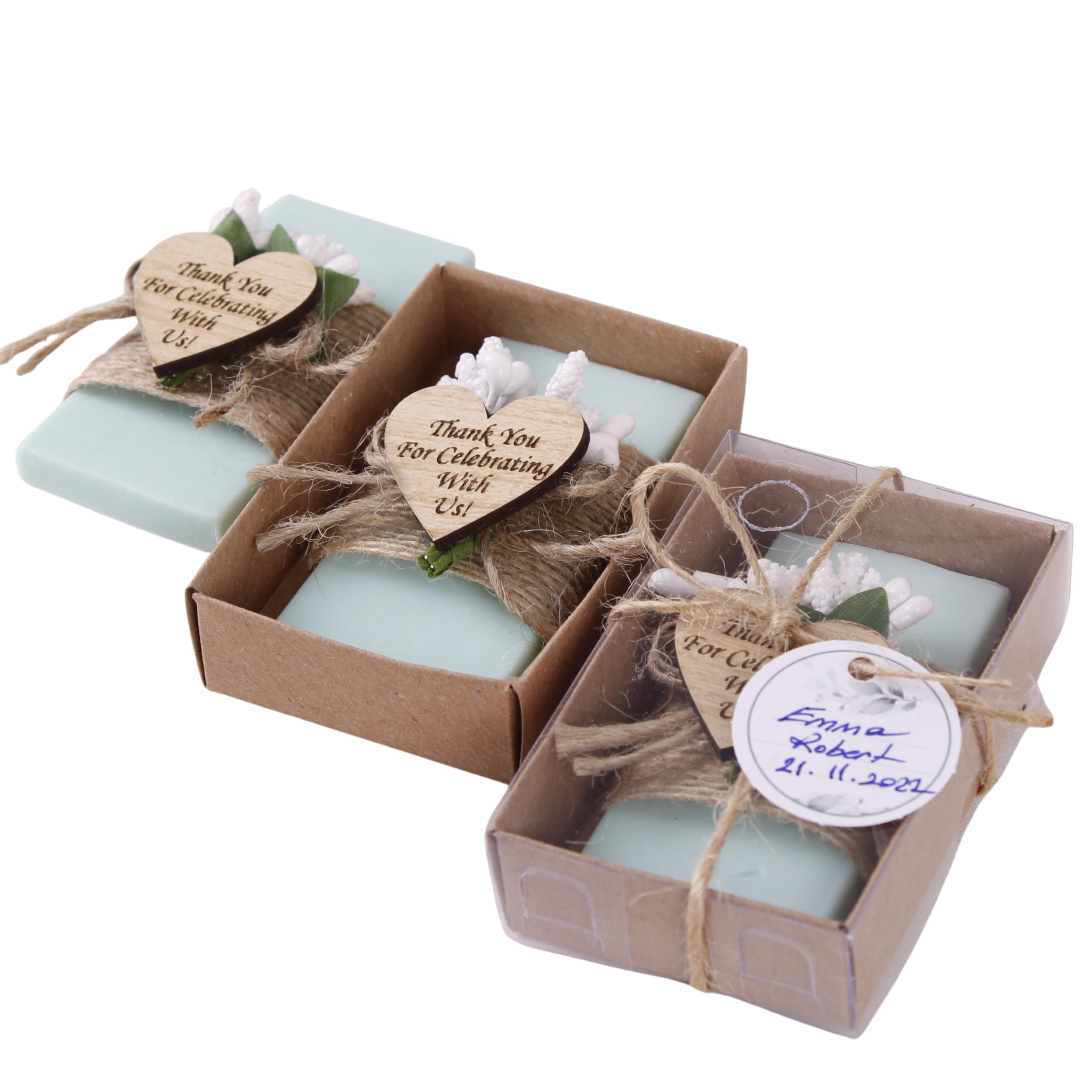 HTF Pack of 10 Wedding Gifts, Bridesmaid Gifts, Bridal Shower Gifts, Engagement Gifts, Wedding Decorations, Handmade Ocean Scented Mini Soap, Wedding Gifts Soap for Guests (Wedding, Blue)