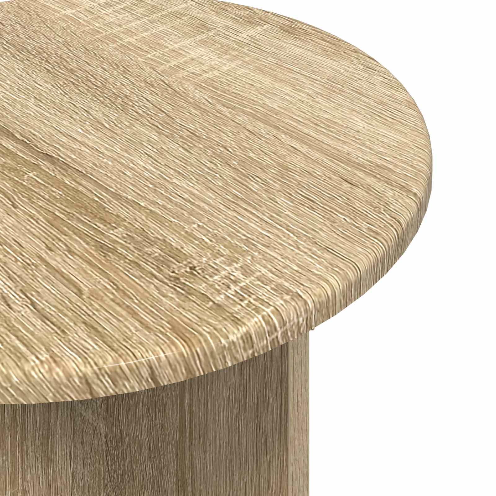 Juego de mesas auxiliares con espacio de almacenamiento, 2 unidades, roble Sonoma, material de madera de roble para salón, dormitorio, pasillo y balcón, ahorro de espacio, versátil