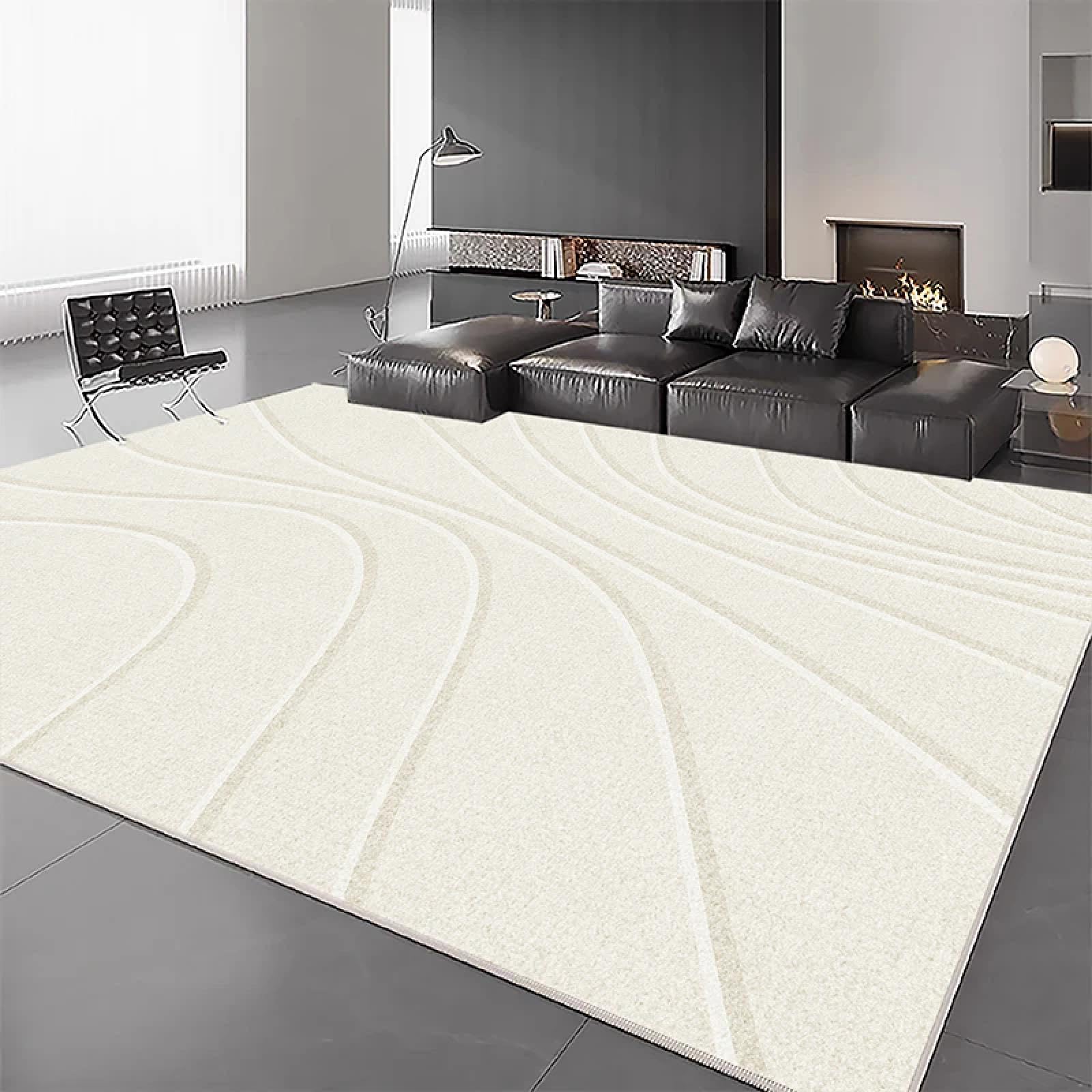 Tapis de chambre lavable à poils bouclés pour une ambiance moderne et douce au salon