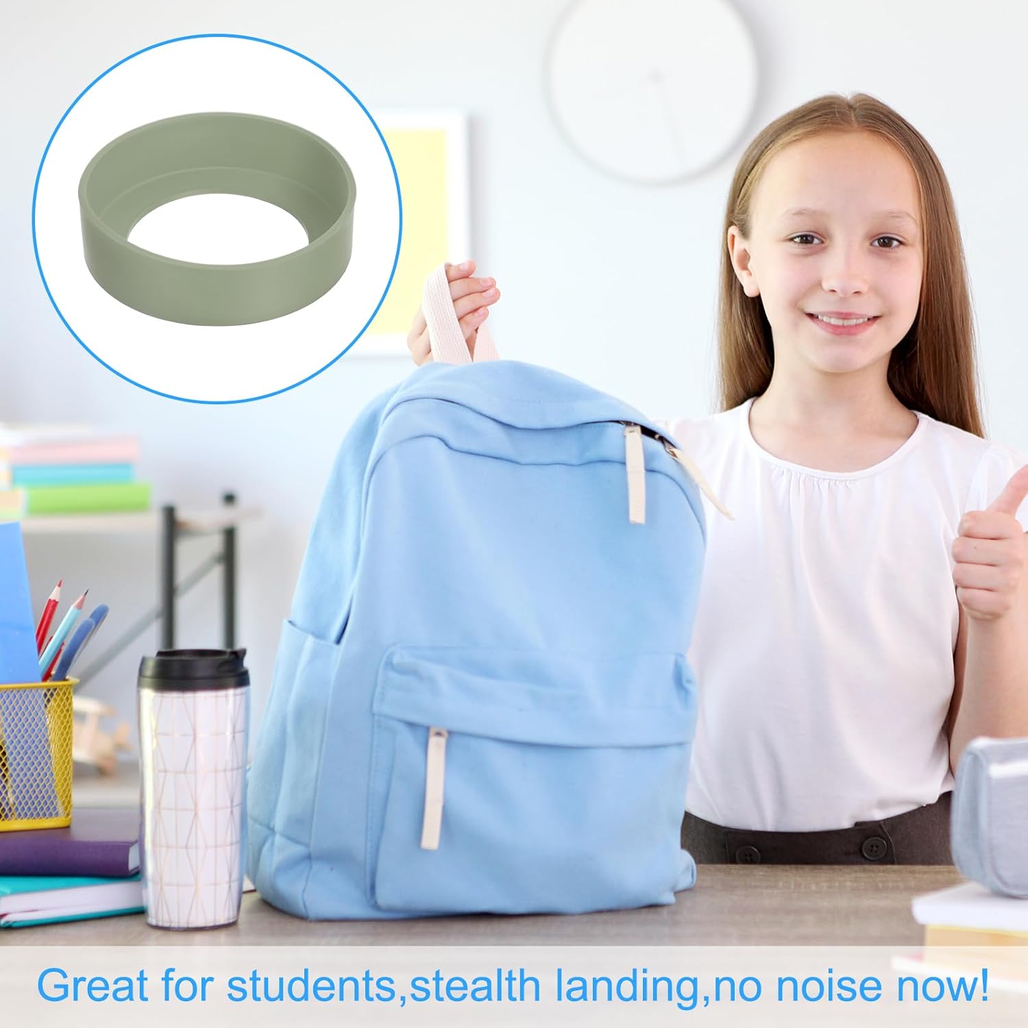 uxcell Water Bottle Boot, Protective Silicone Boot Sleeve Non Slip Bottom Cover Bumper for Water Bottles Mug Tumbler - Image 4