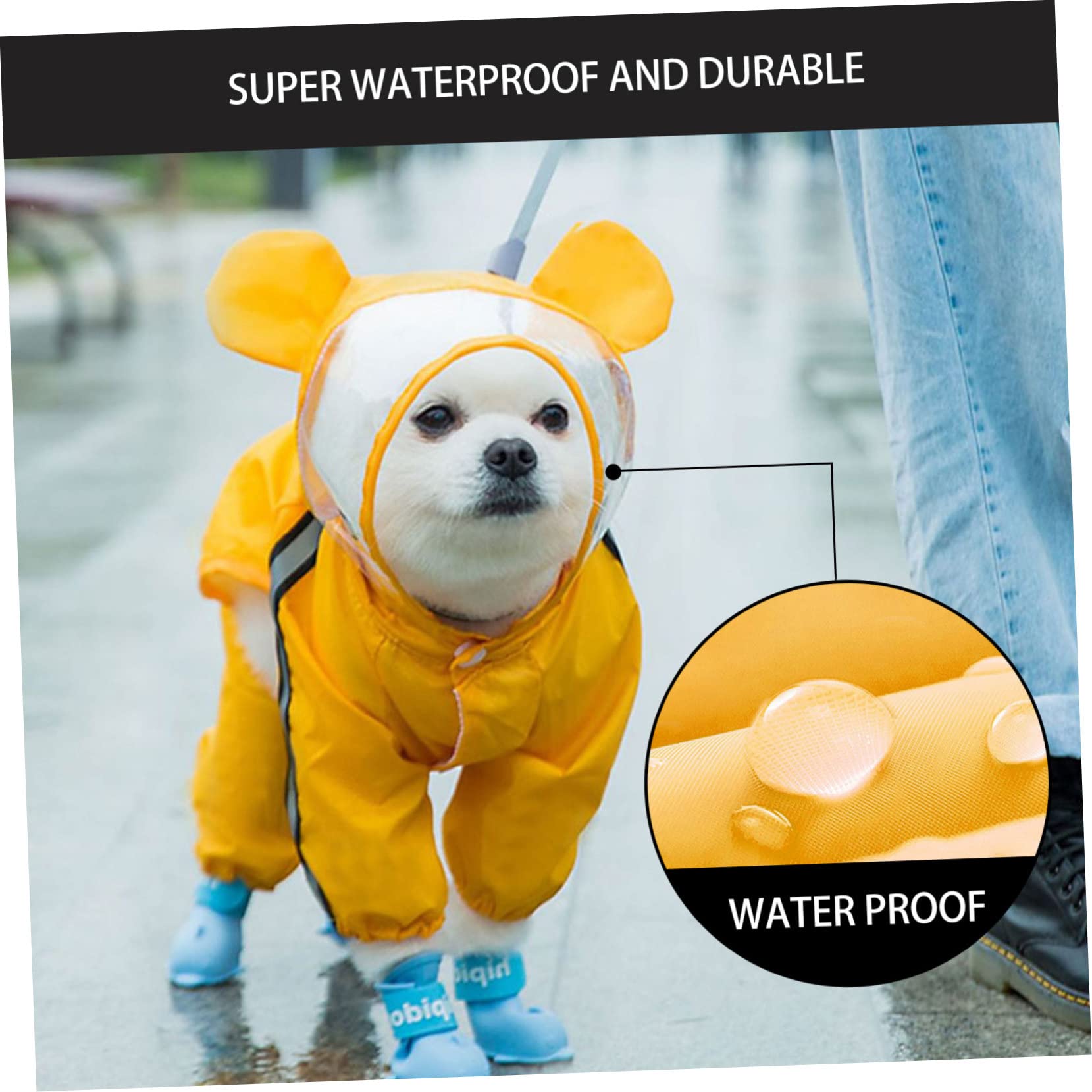 Angoily Lot De 3 Imperméables Tendance en Forme Dabeille pour Chien Idéal pour Les Journées Chaudes Et Sèches