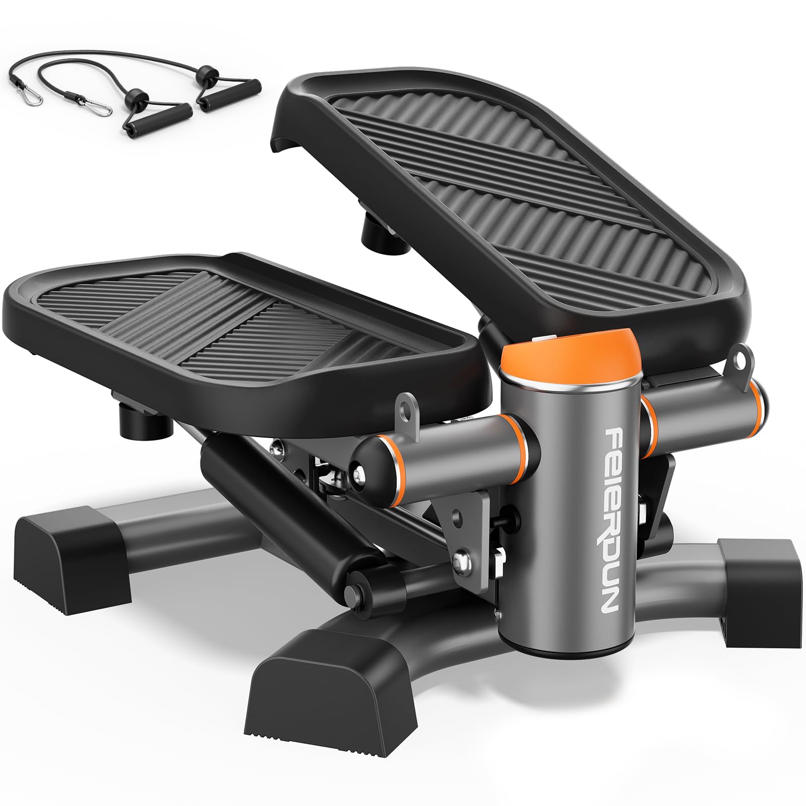 FEIERDUN Steppers for Exercise at Home, Mini Stepper,Orange Black