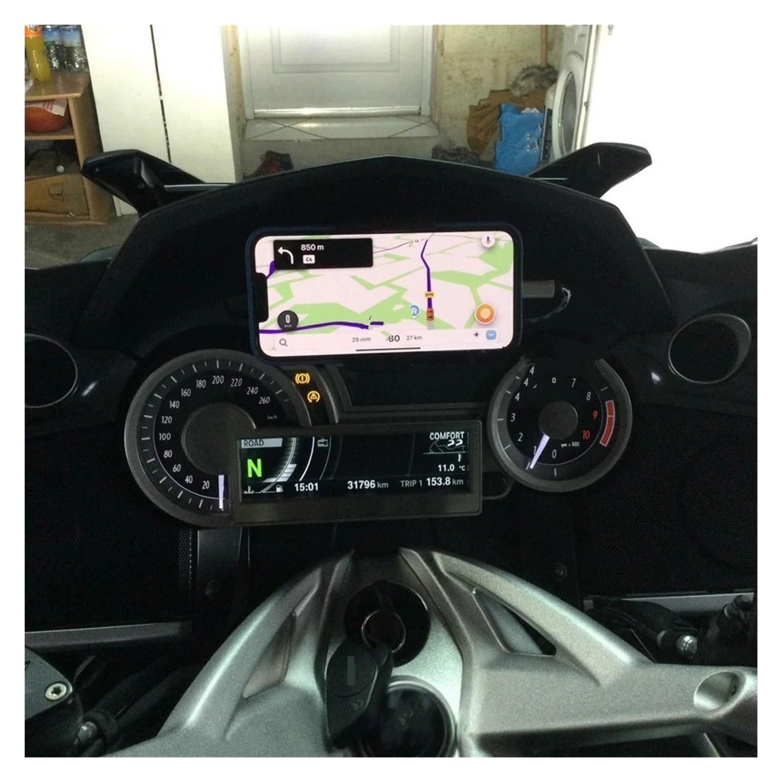 Supporto Per Telefono Moto Per BMW K1600B K1600GT Staffa GPS per moto | Per K1600GTL Staffa Di Navigazione Per Telefono GPS Supporto Per Caricatore USB Supporto 2011-2020