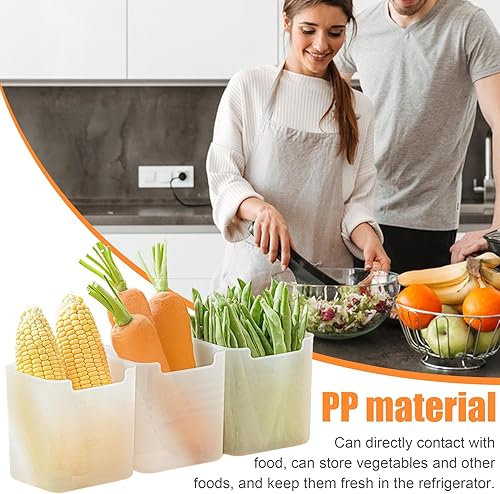 Miniatura 5 de 6 cubos organizadores de refrigerador, caja de almacenamiento para puerta lateral del refrigerador, contenedor de almacenamiento de plástico