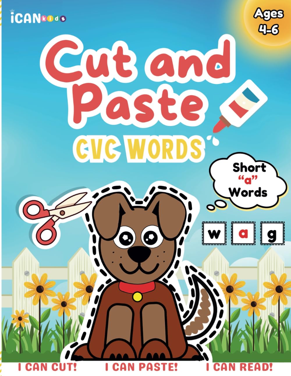 Cut and Paste CVC Words: Have Fun Learning to Read Short "a" decodable words while mastering scissor skills!