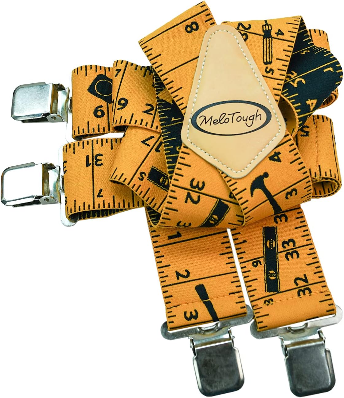 MELOTOUGH Men's Suspenders Fully Elastic 2 inch Wide X back Heavy Duty Work Suspenders - Image 5