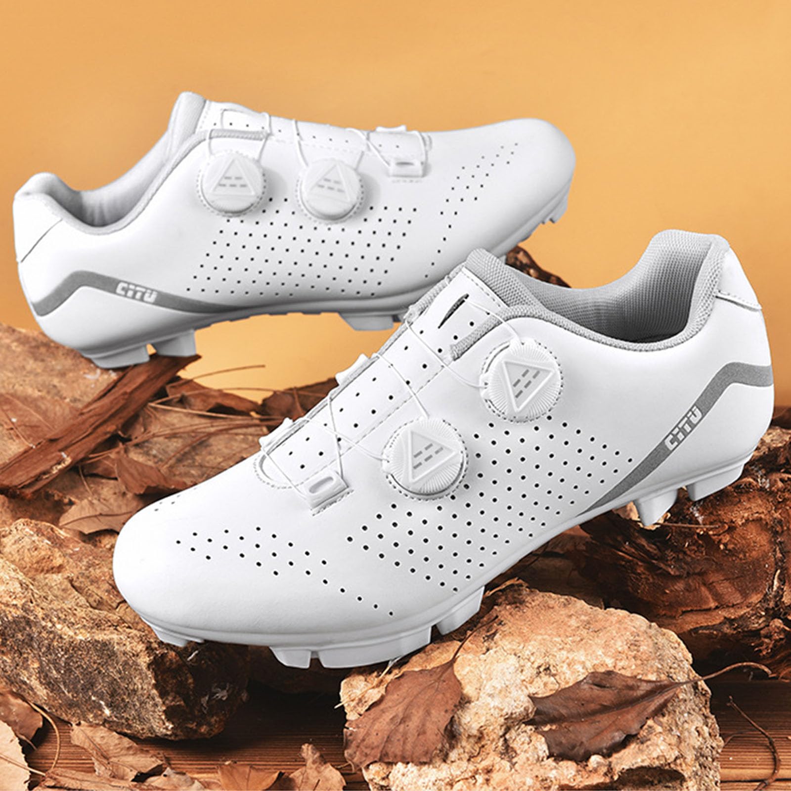 Herren Damen Mountainbike Schuhe, Atmungsaktive Fahrradschuhe Kompatibel mit Shimano SPD 2-Bolts Pedals Spin MTB Schuhe Outdoor