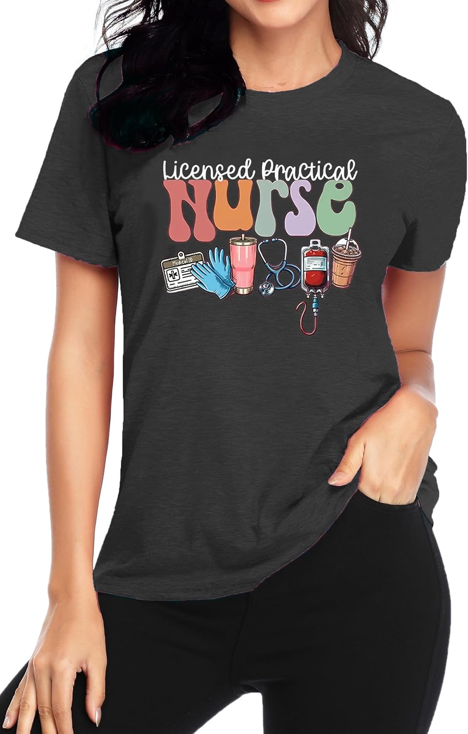Nurse Shirts Womens School Nursing T-Shirt Nurse Life Tops Nurses Week Gift Short Sleeve - Image 2