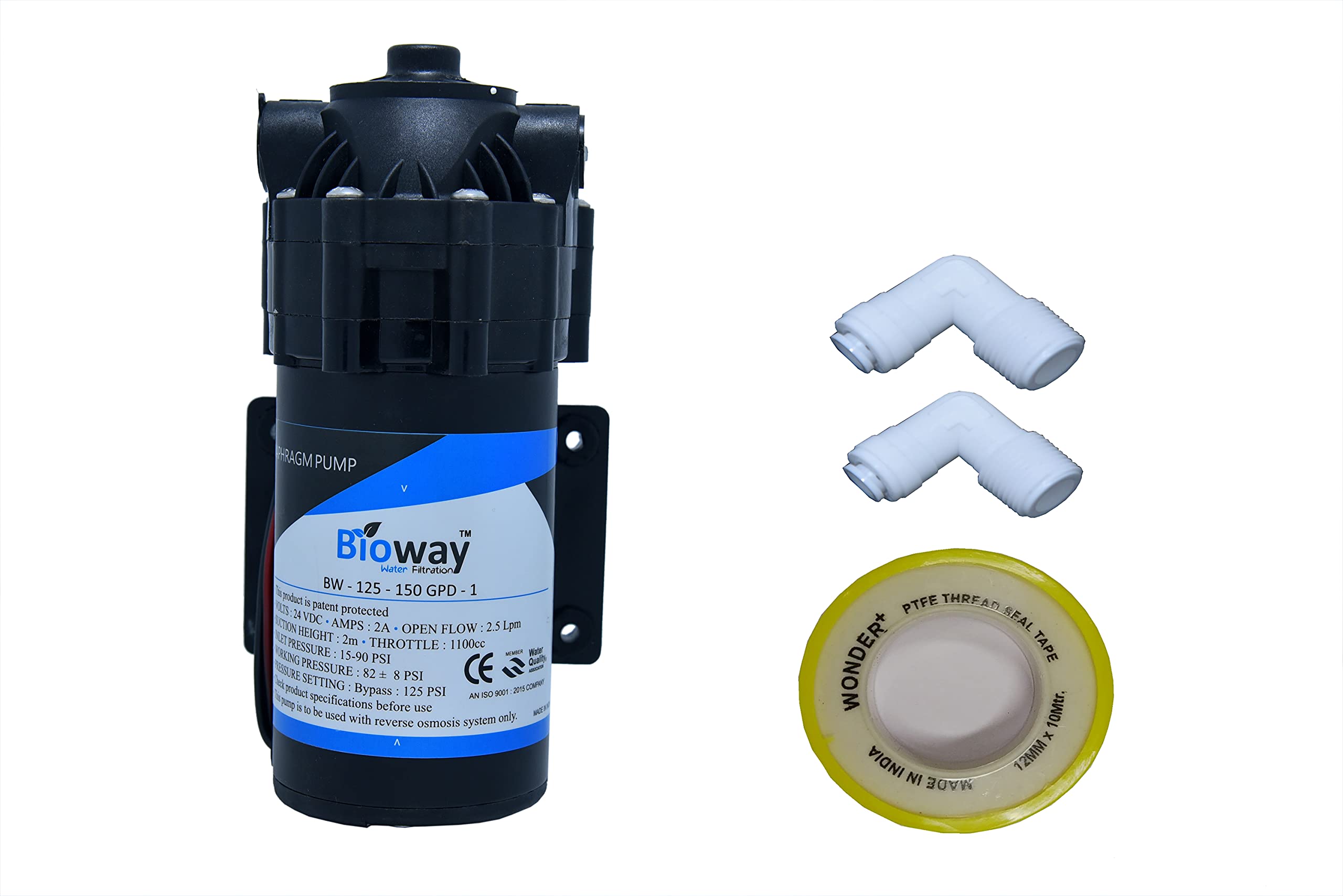 Buy BIOWAY 150GPD RO Diaphragm Booster Pump COMPITABLE with All Brand