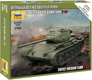 Zvezda 6238 Model to be assembled, T-44 Soviet Tank, Scale 1/100