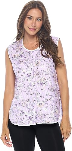 Casual Nights Delantal tejido con bolsillos para mujer, con cierre de presión, chaleco multiusos, delantales