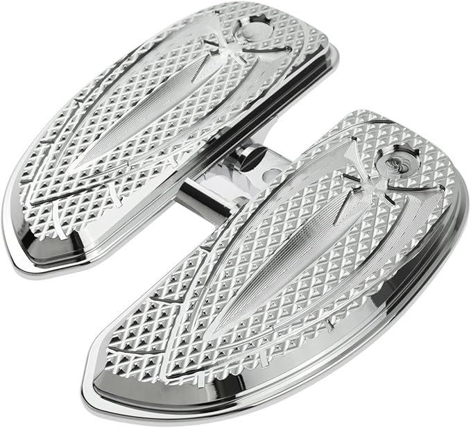 YHMTIVTU Motorcycle Floorboards Footboards Male Mount Footpegs Fit for Harley Touring Street