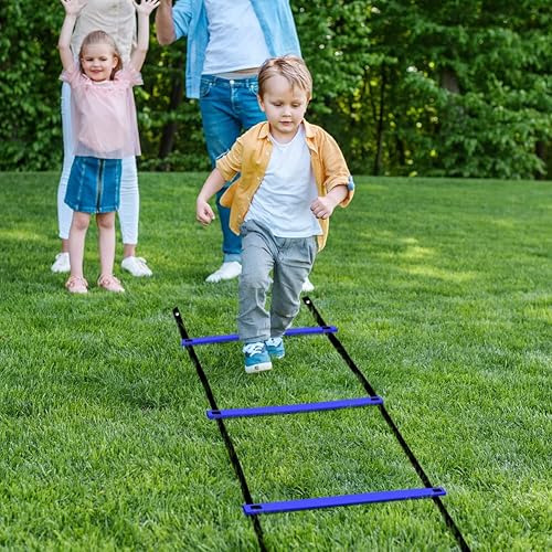 Miniatura 16 de GHB Pro Agility Ladder Agility Training Ladder Speed 12 Rung 20ft with Carrying Bag