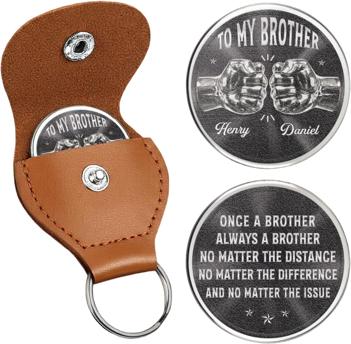 Pawfect House Custom Pocket Hug For Brothers, Personalized Pocket Hug Token, Appreciation Brother Gifts, Sentimental Keepsake