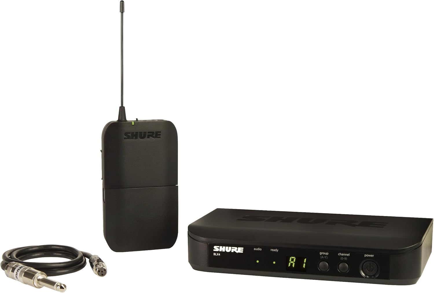 Discount 70% Shure BLX14 Wireless System with Bodypack and WA302 Instrument Cable for Guitar/Bass (Discontinued by Manufacturer) Cheap Shure BLX14 Wireless System with Bodypack and WA302 Instrument Cable for Guitar/Bass (Discontinued by Manufacturer)