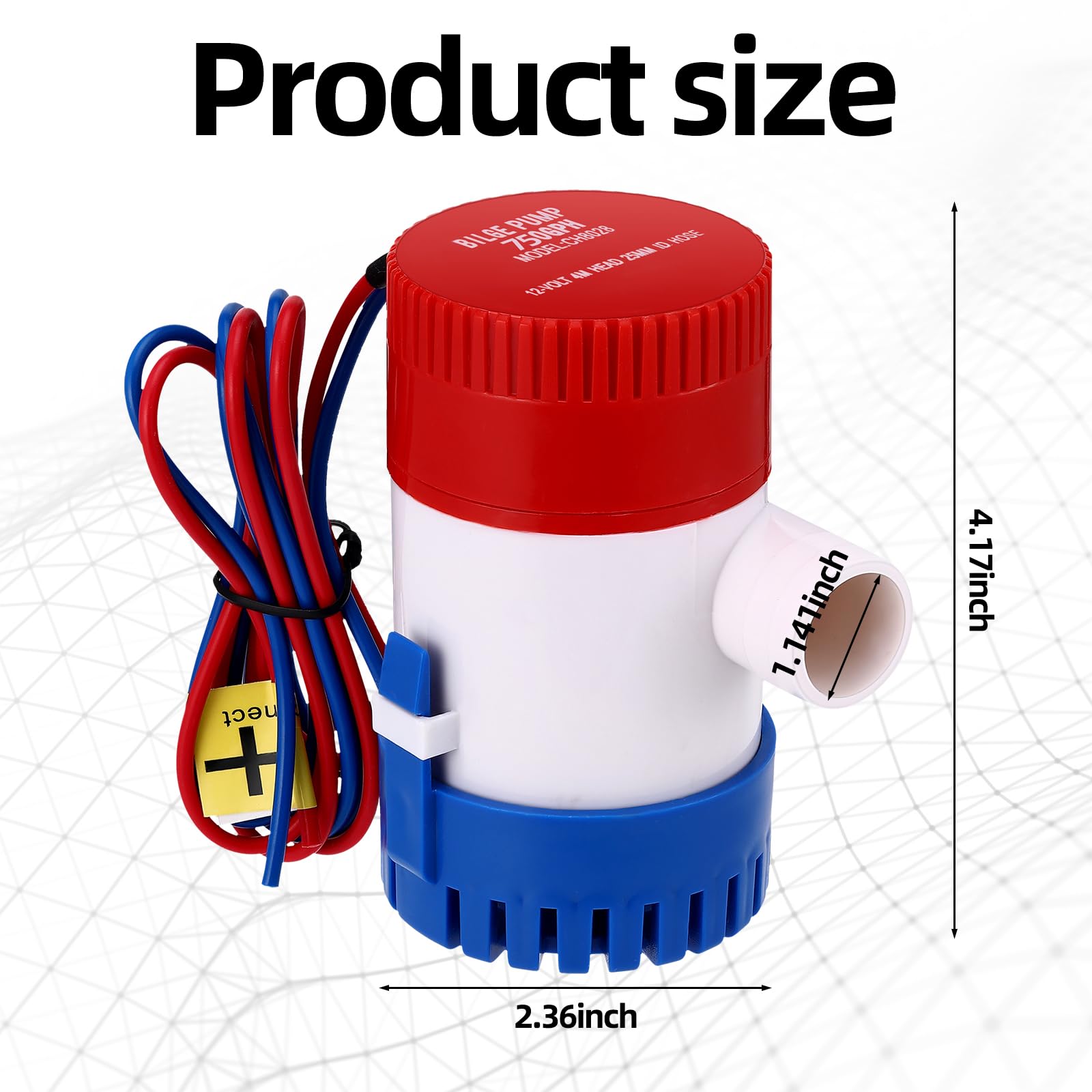 Gisafai 2 bombas de sentina de 12 V sumergibles para barco, bomba de agua de sentina eléctrica de bajo ruido, automática, no automática, para tanque de agua, estanque, piscina, yate, RVS (clásico, 750