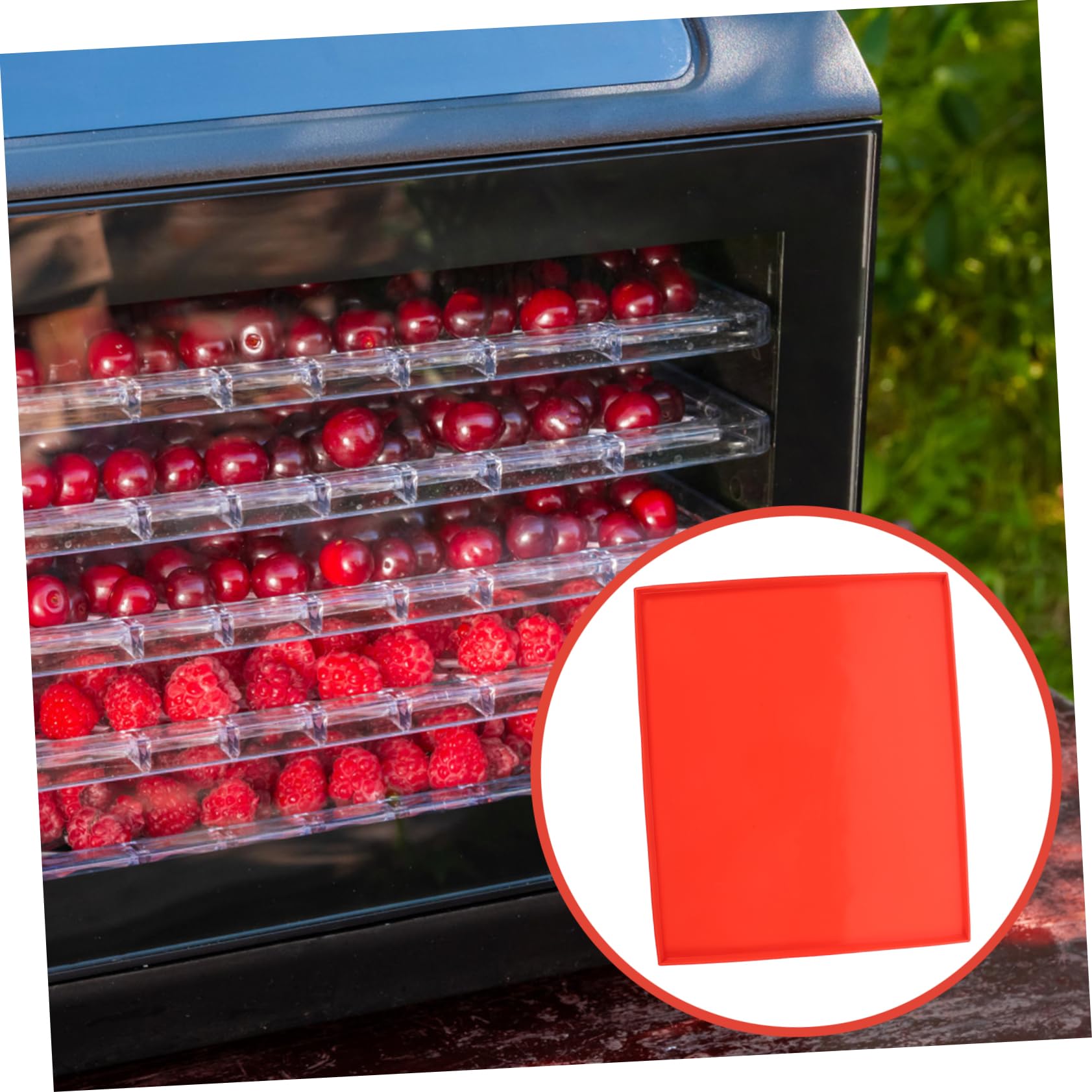 Zerodeko 3 Sätze Silikon Backmatte Für Dörrgerät Und Ofen Hochtemperaturbeständig Wiederverwendbar Für Obst Gemüse Und Snacks Praktische Silikonmatte Für Köstliche Leckereien 3 Stück * 3